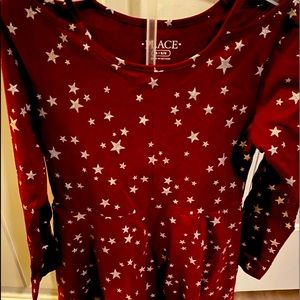 Girl casual dress burgundy
